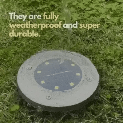 Solar Outdoor Waterproof Ground LED Lights (Pack of 4)