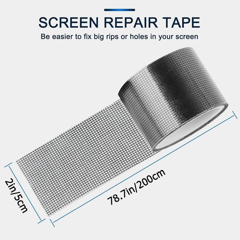 Window Screen Repair Tape – Strong Adhesive Fiberglass Mesh for Fixing Screen Doors & Windows