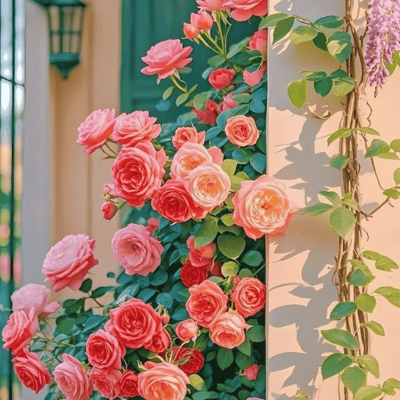 🌹 Mixed-color Climbing Rose—Year-Round Blooming (UK Imported)