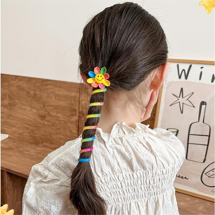 Colorful Telephone Line Hair Bands (Set of 10)