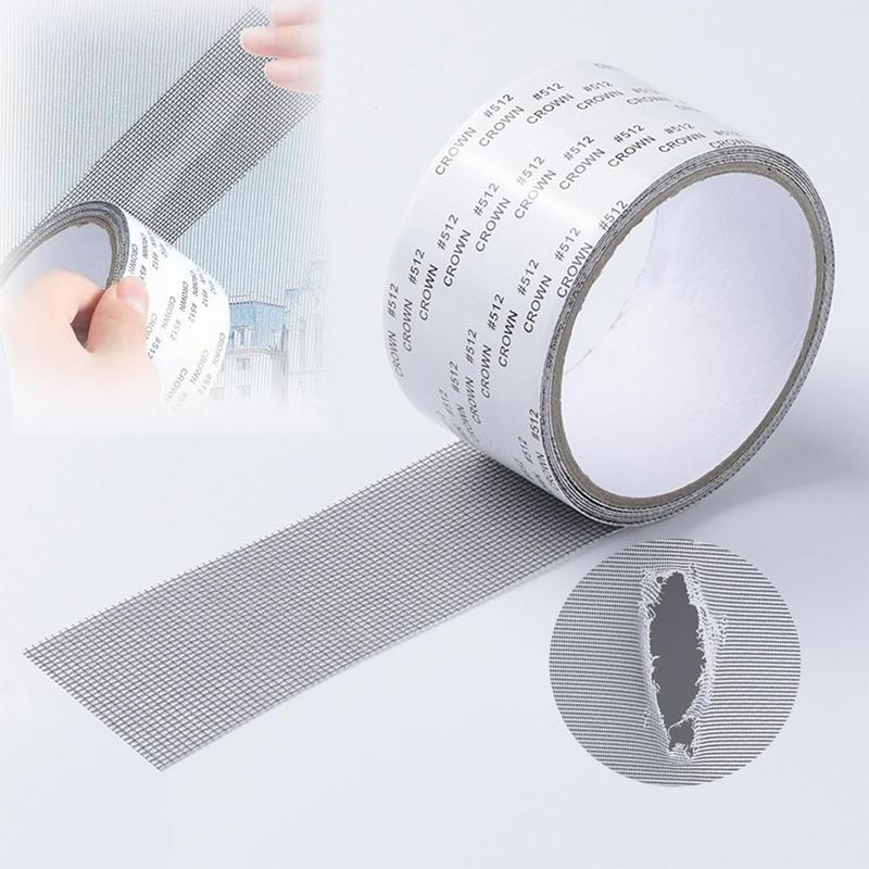 Window Screen Repair Tape – Strong Adhesive Fiberglass Mesh for Fixing Screen Doors & Windows