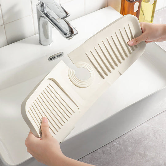 SinkSafe™- Kitchen and Bathroom Sink Silicone Splash Guard