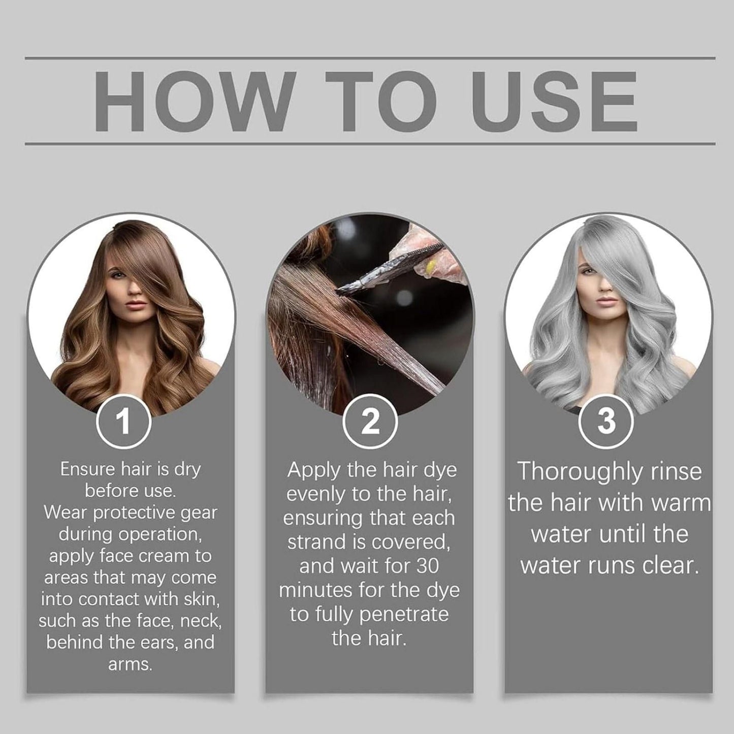 2-in-1 Natural Essence Extract Silver Hair Dye