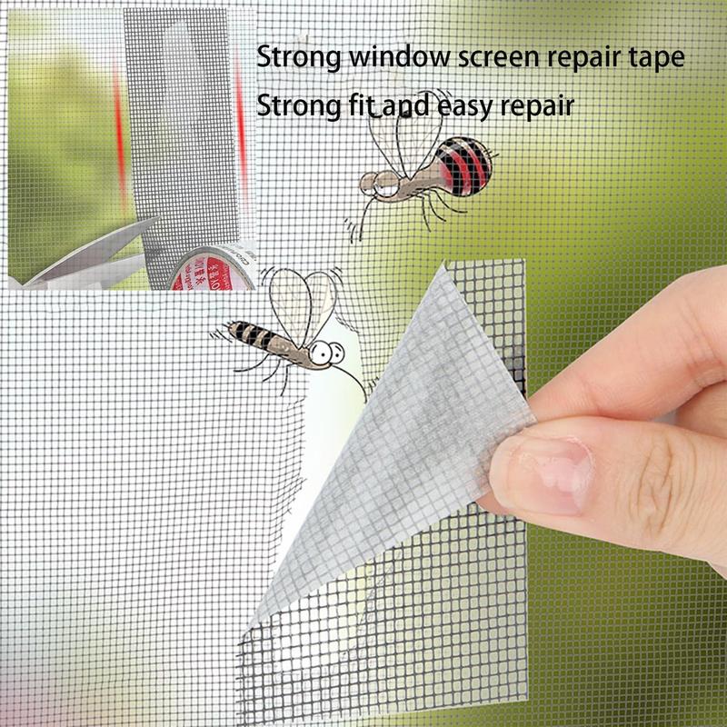 Window Screen Repair Tape – Strong Adhesive Fiberglass Mesh for Fixing Screen Doors & Windows