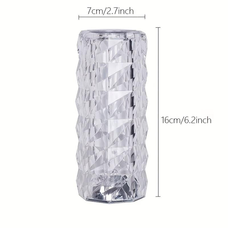 Twilight Rose Prism 3D Table Lamp with USB Charging