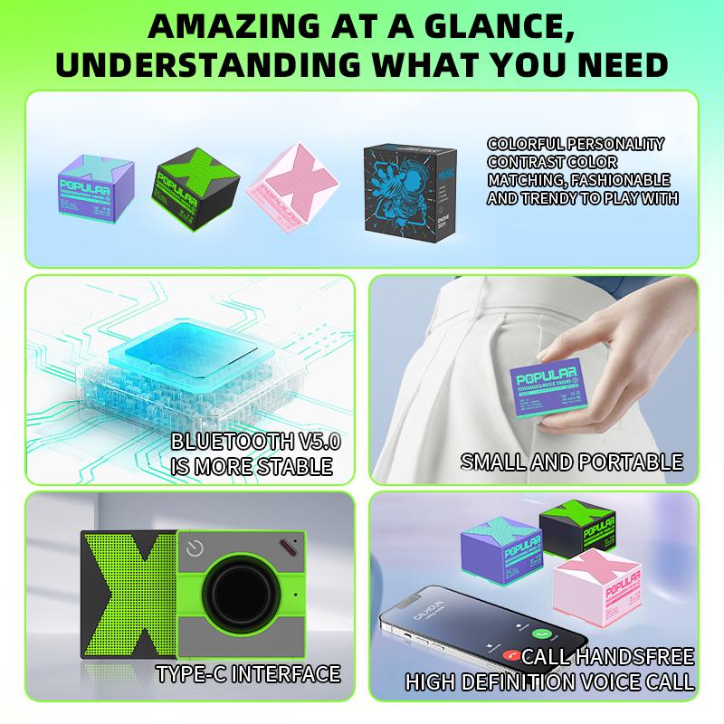 X1 Portable Mini Bluetooth-compatible Speaker Aluminum Alloy+ABS Wireless Music Subwoofer