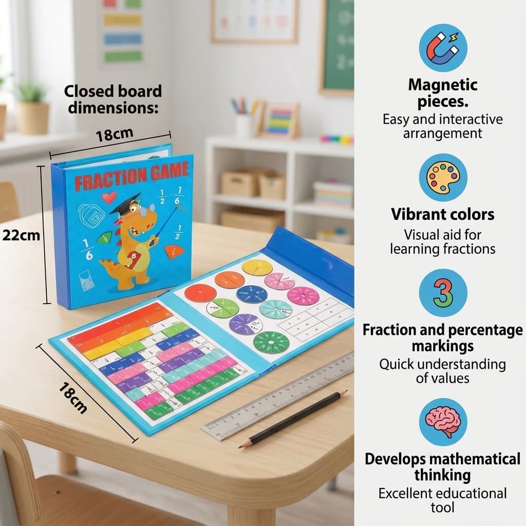 Magnetic Fractions Board for Kids