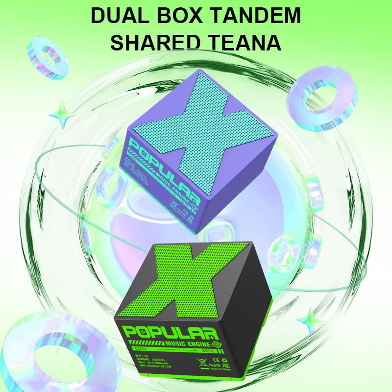 X1 Portable Mini Bluetooth-compatible Speaker Aluminum Alloy+ABS Wireless Music Subwoofer