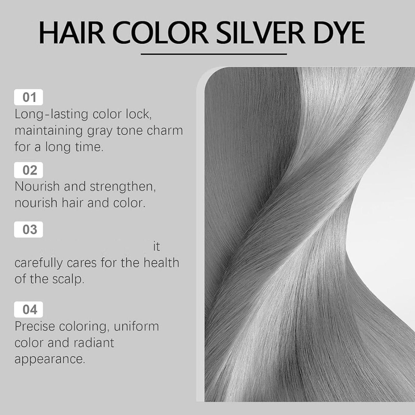 2-in-1 Natural Essence Extract Silver Hair Dye