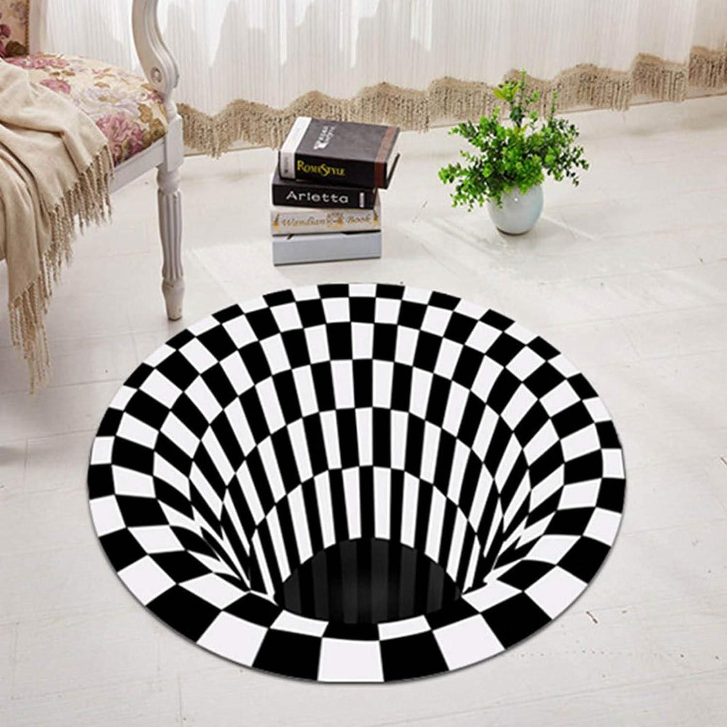 Vortex Rug - Handcrafted 3D Illusion House Rug