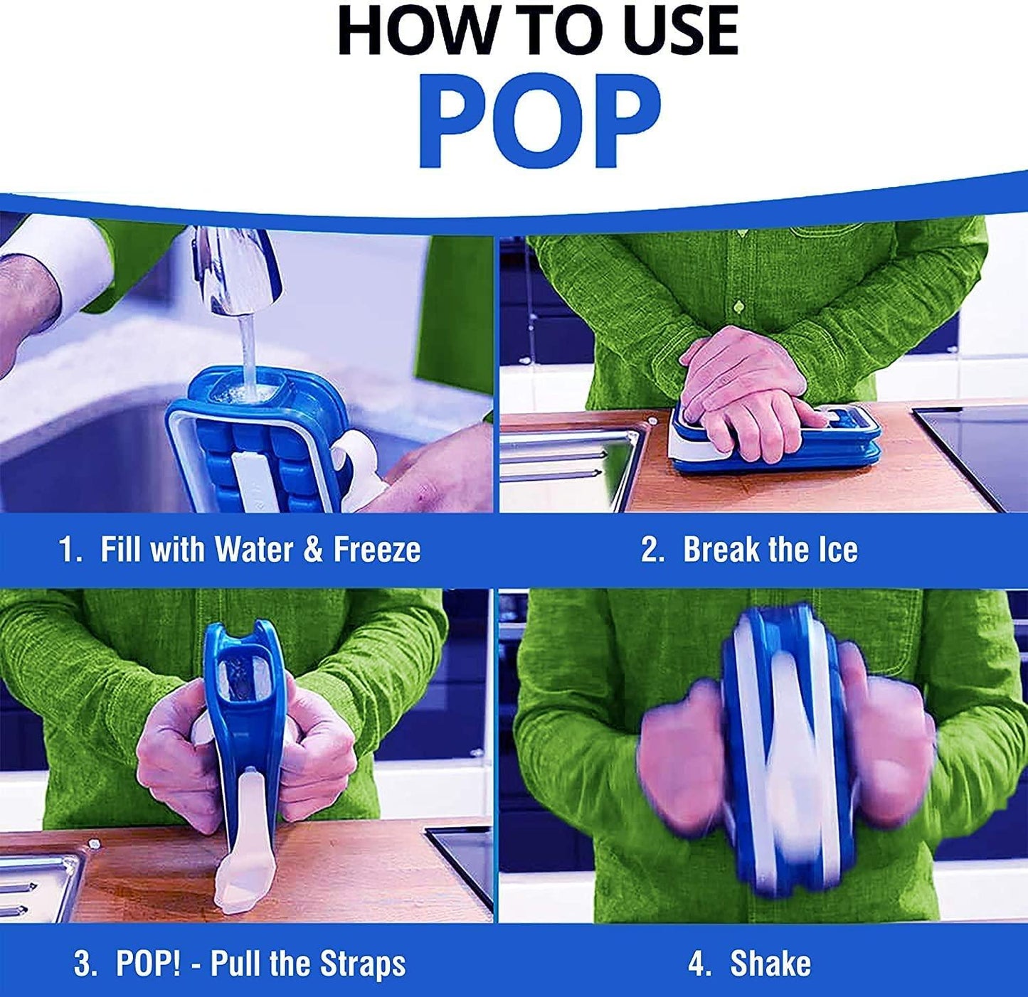 Folding Ice Tray Mould Water Bottle