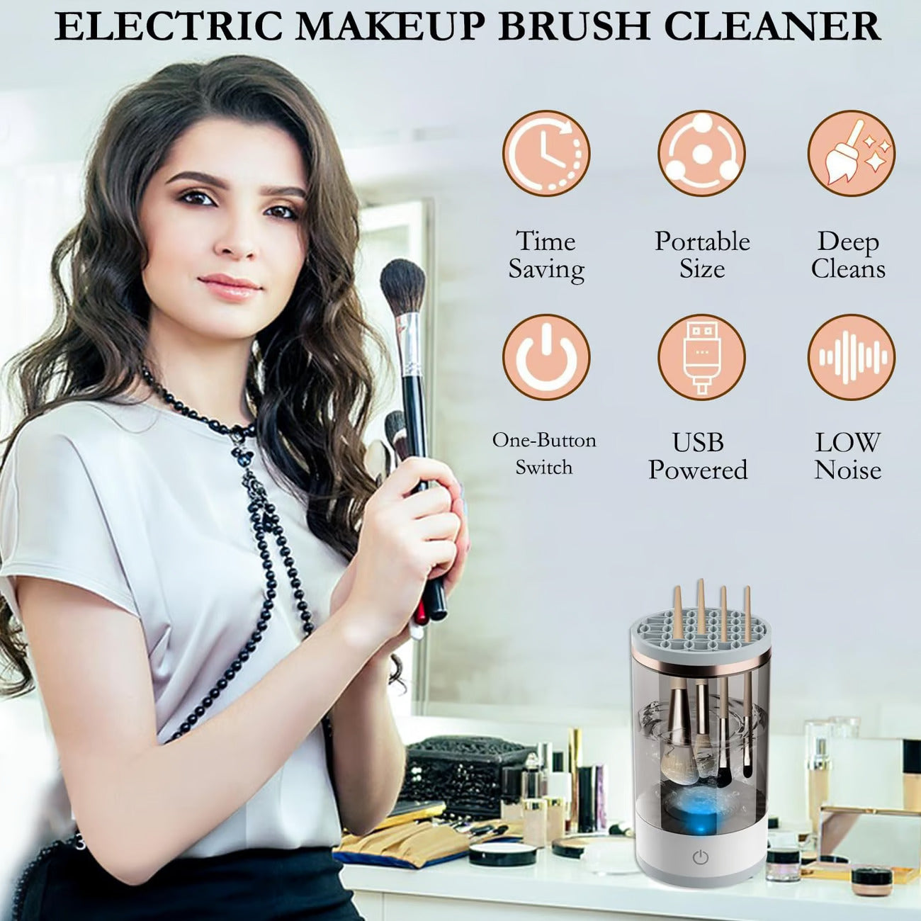 Automatic Makeup Brush Cleaner Machine