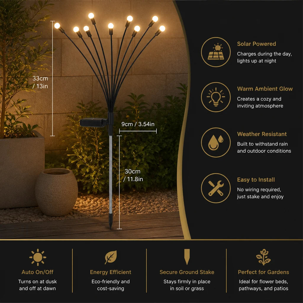 Glow Fly Solar Garden Lights (Pack of 2)