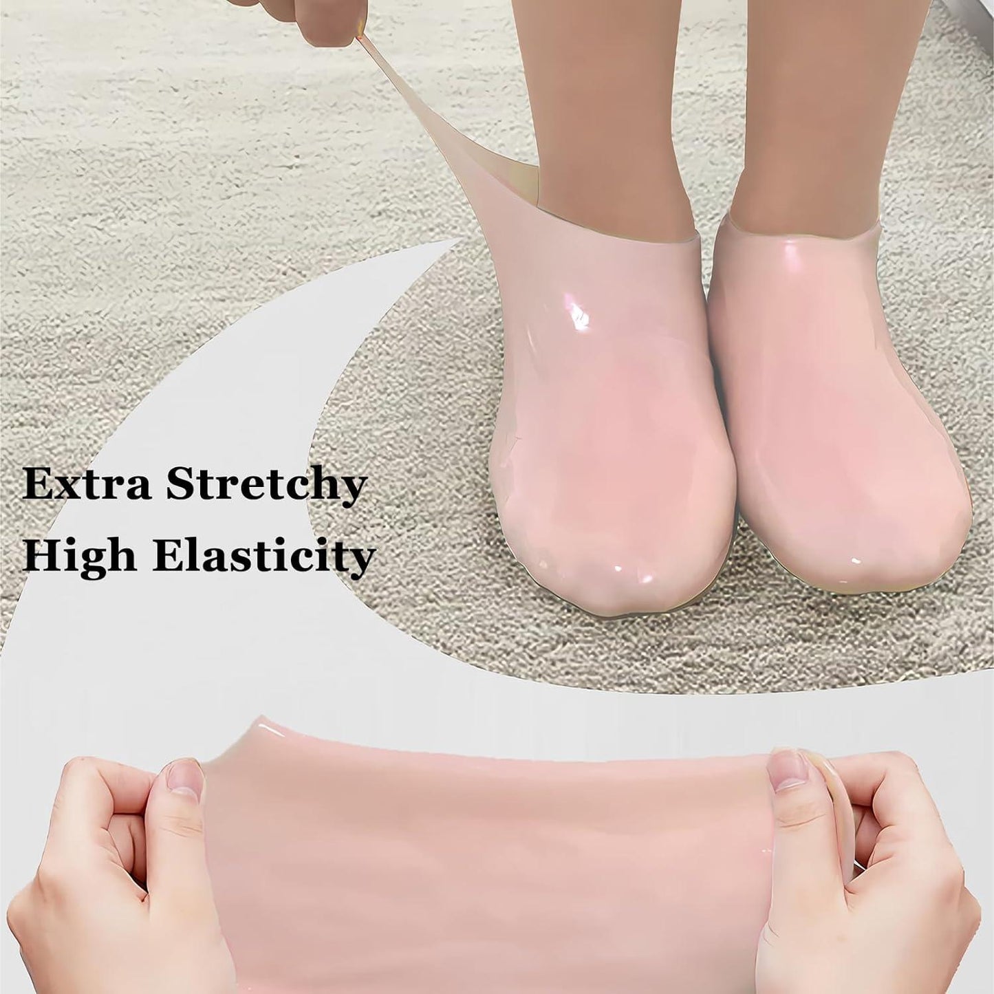 Moisturizing Silicone Soft Gel Heel Socks for Dry Cracked Feet