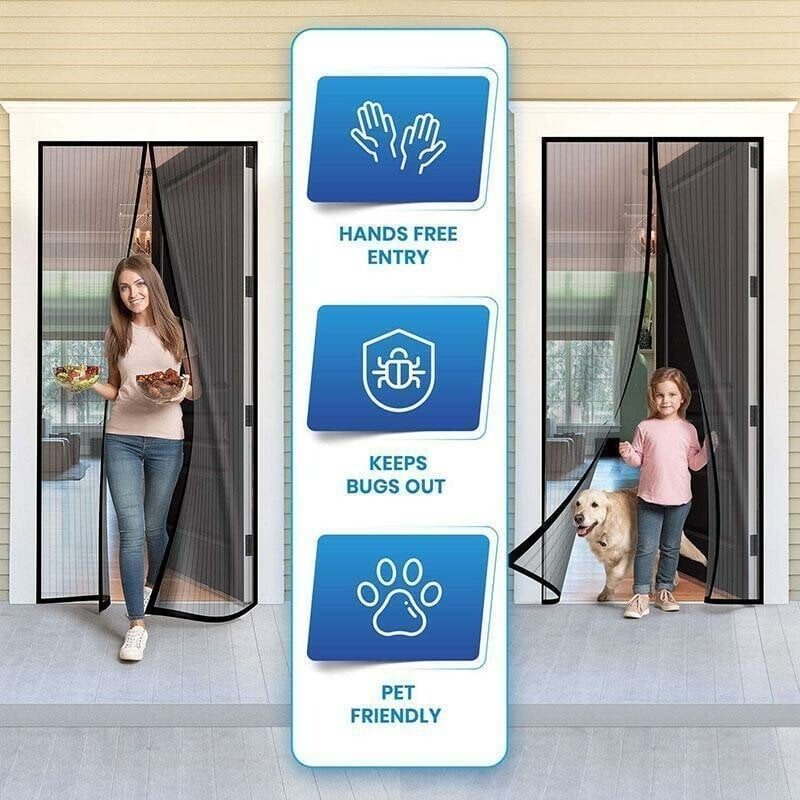 🔥Magnetic Self Sealing Heavy Duty Screen Door