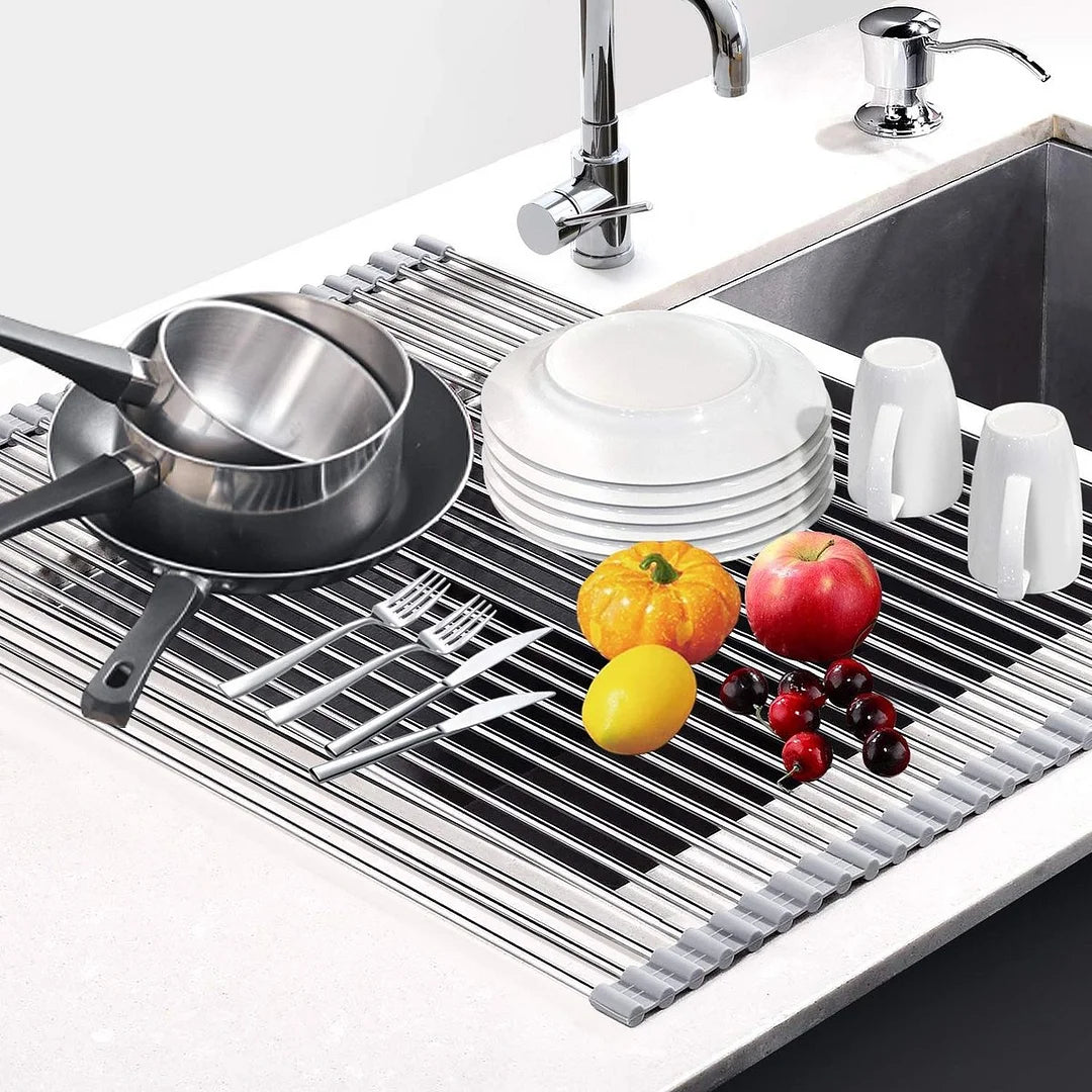 (🔥Last Day Promotion- SAVE 48% OFF) Portable Stainless Steel Rolling Rack