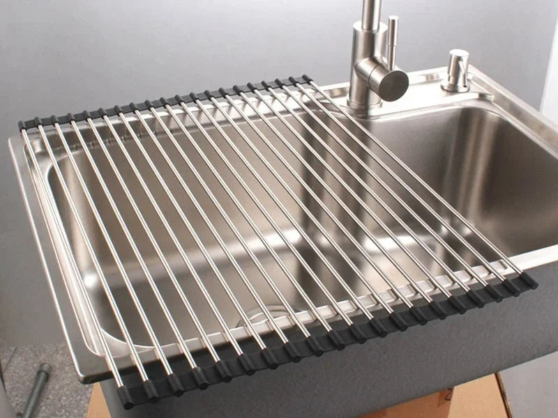 (🔥Last Day Promotion- SAVE 48% OFF) Portable Stainless Steel Rolling Rack