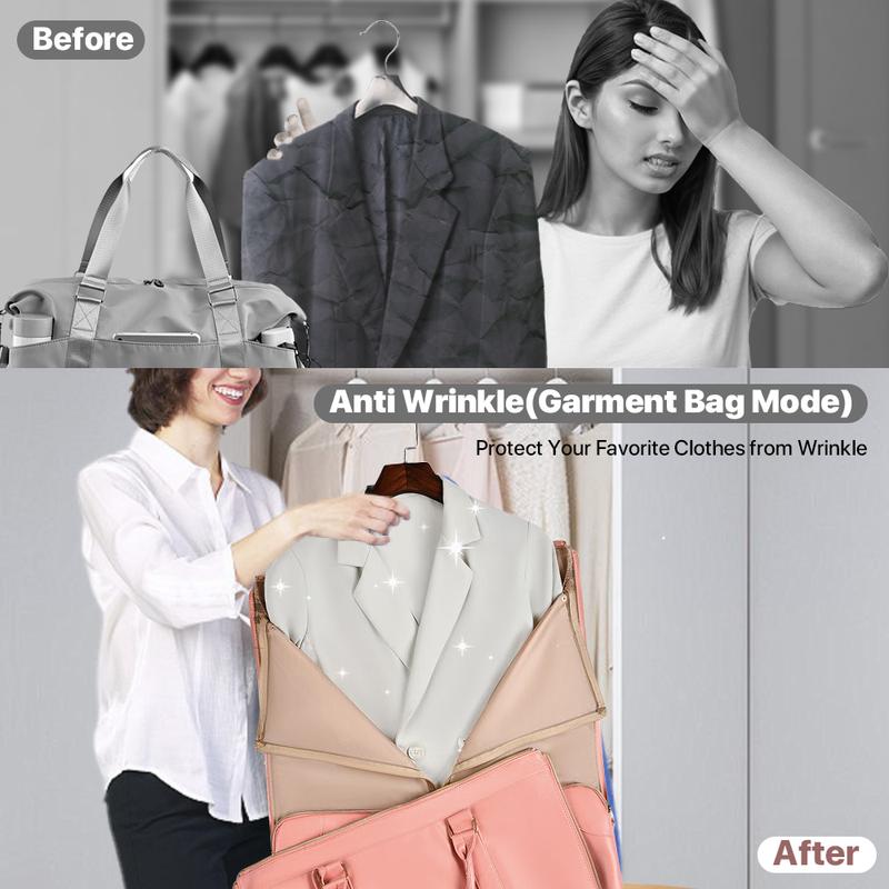 TravelLux Foldable Leather Bag (Pink)