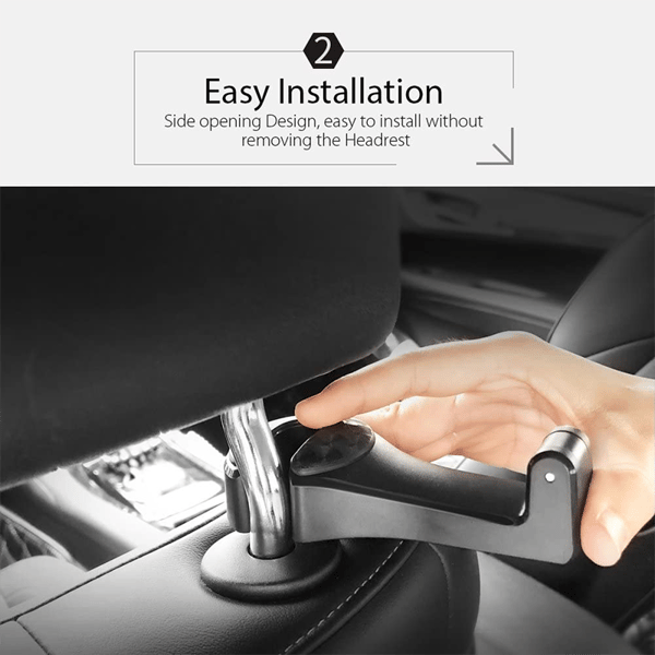 2 in 1 Car Seat Hook for Purses and Bags with Phone Holder