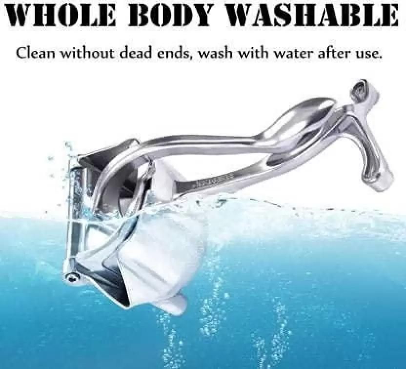 Hand Press Juicer Machine Aluminium Manual Fruit Squeezer Orange Juicer Heavy Duty Multipurpose Manual Juicer Machine for Fruits, Ergonomic Handle Design (Aluminium) (Aluminium)