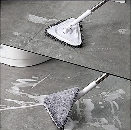 Rotatable Triangle Mop with Long Handle Cleaning Scraper Dust Mop (Multicolor)