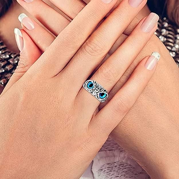 925 Pure Silver Owl Ring
