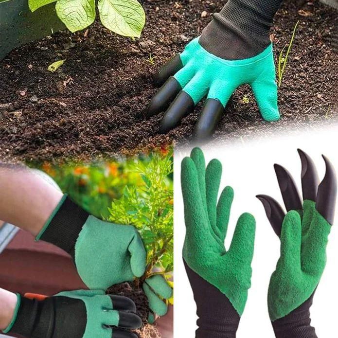 Garden Gloves with Plastic Claws