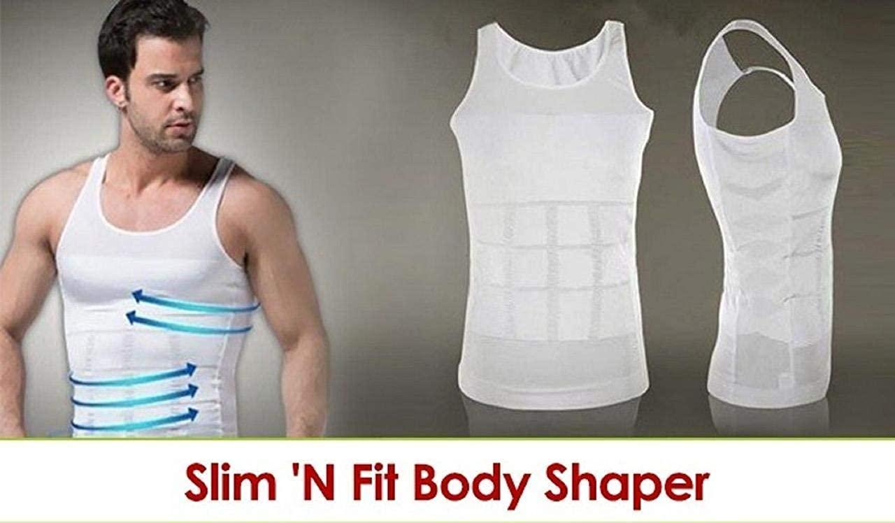 Body Shapers Sculpture Men's Slim Vest Lift Weight Loss Shirt Compression Muscular (Assorted colors)