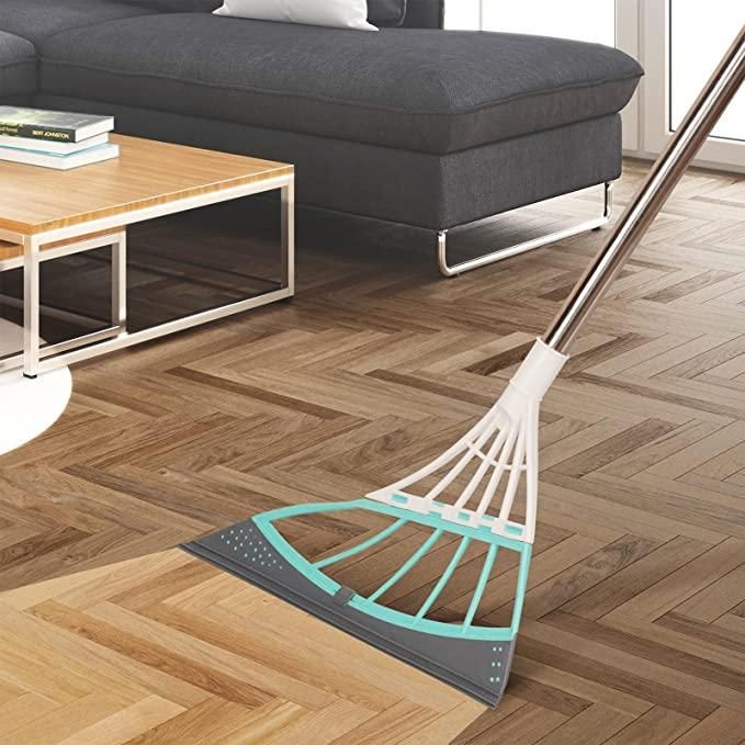 2-in-1 Universal Wiper-Multifunction Magic Broom, 2-in-1 Universal Wiping Sweeper Durable Eco-Friendly TPR Broom with Scraper, Bathroom Wiper Wet and Dry Broom