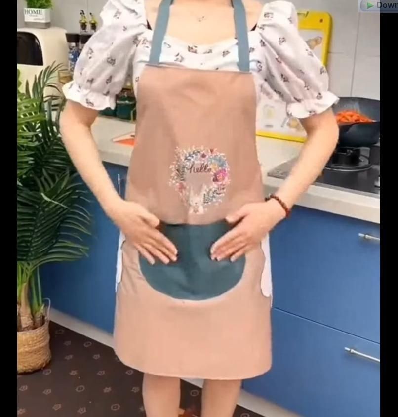 (🔥HOT SALE NOW - 41% OFF) Hand-Wiping Waterproof Kitchen Apron with Big Front Pocket (pack of 2)