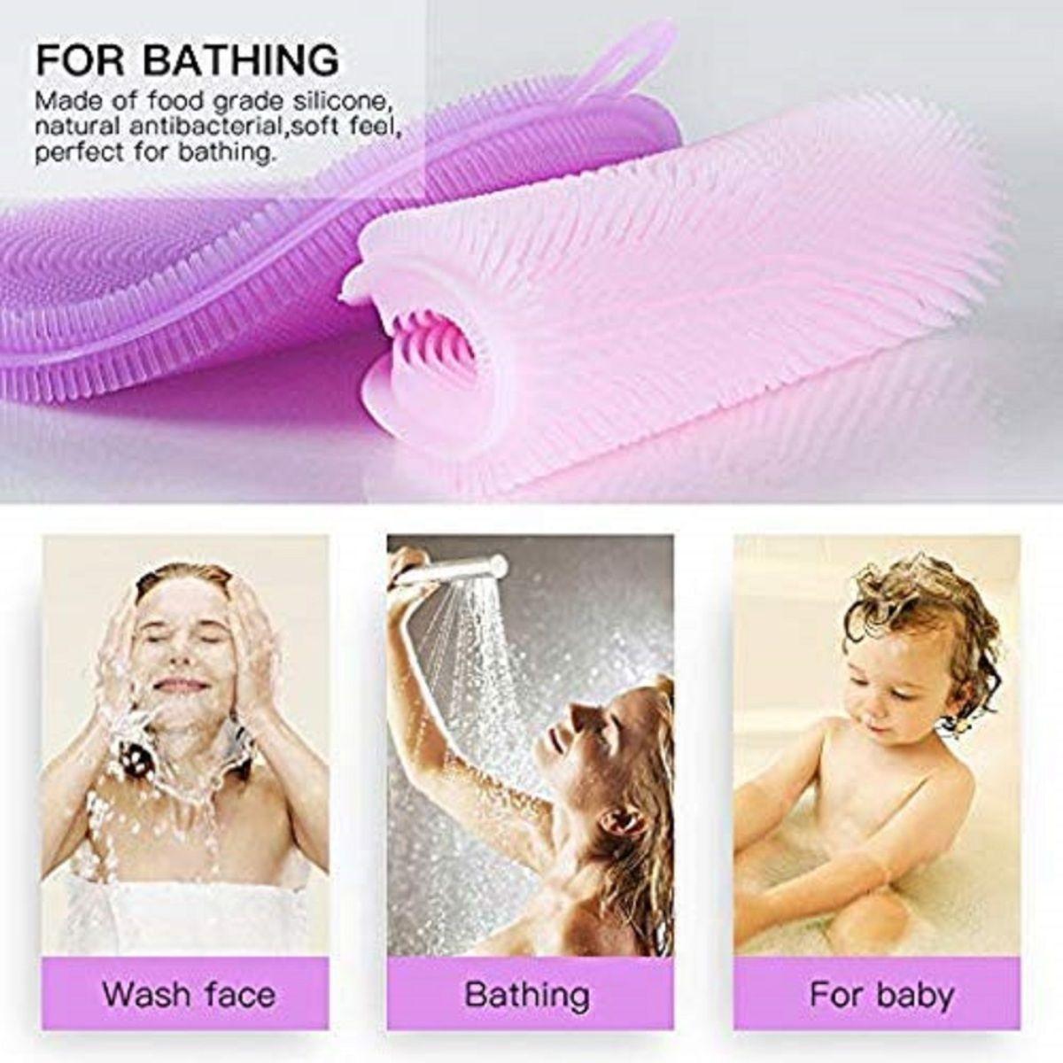 Silicone Cleaning Sponge Scrubber for Kitchen Non Stick Dishwashing Fruit and Vegetable Washing Brush, Multicolor5pc