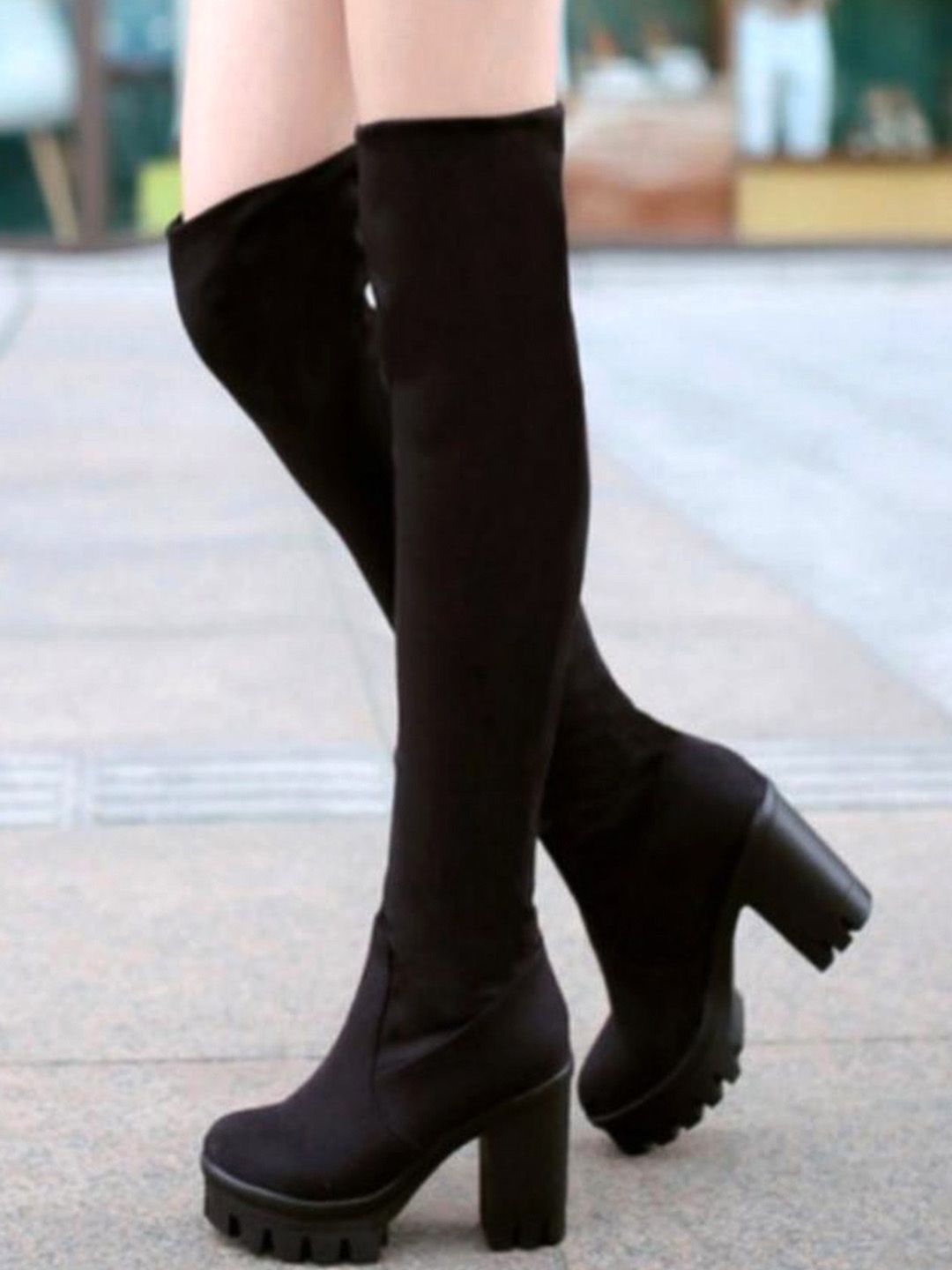 Over The Knee Mid Heels Boots
