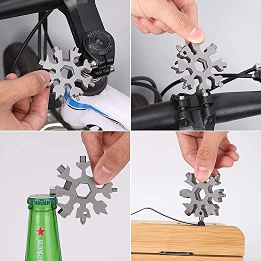 Portable 18-in-1 Snowflake Multi Pocket Tool