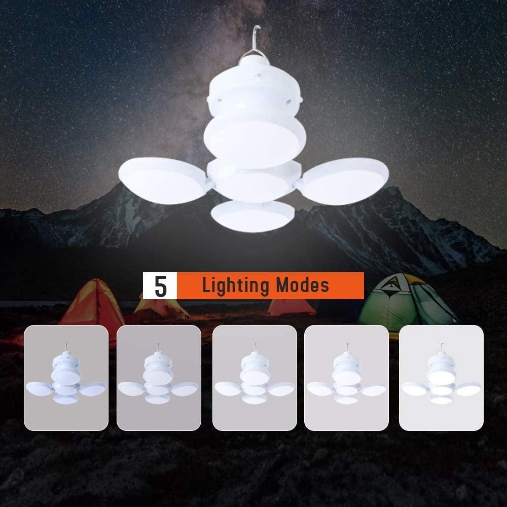 2 In 1 Foldable Solar Lamp - 2 Built-in Charging Modes (Solar Or Dc Via USB)