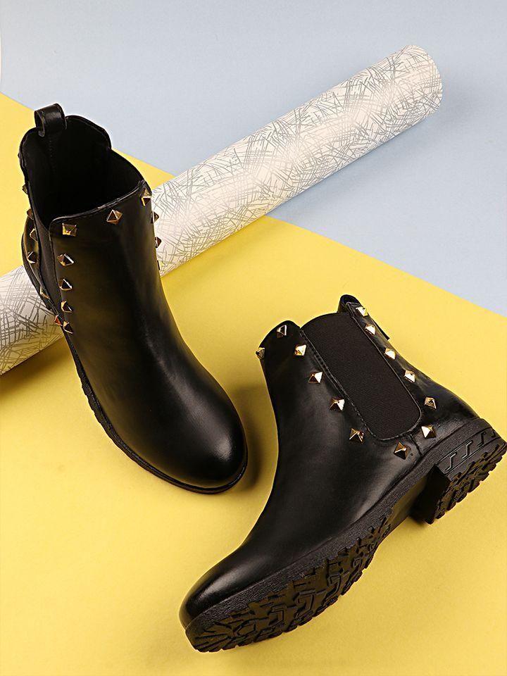 Studded Detail Chelsea Boots