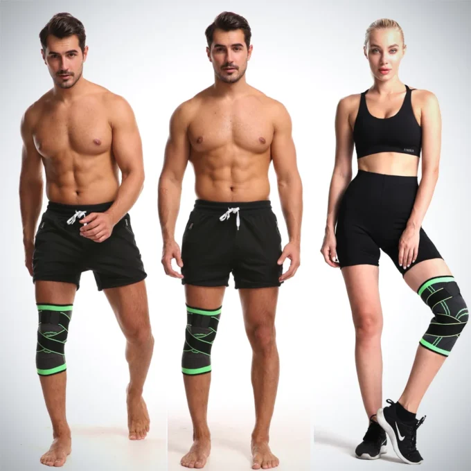Pressurized & Elastic Knee Brace support ( PACK OF 2 PCS)