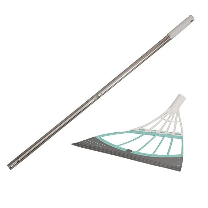 2-in-1 Universal Wiper-Multifunction Magic Broom, 2-in-1 Universal Wiping Sweeper Durable Eco-Friendly TPR Broom with Scraper, Bathroom Wiper Wet and Dry Broom
