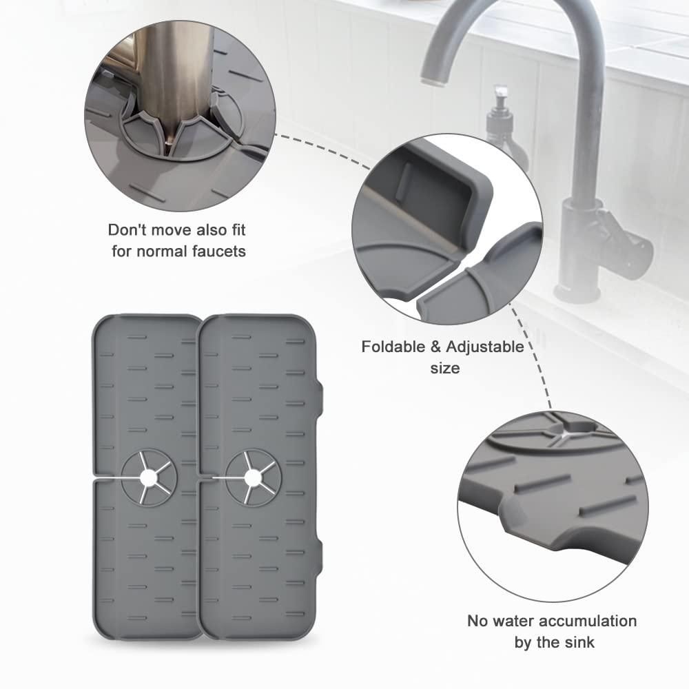 🔥 Silicone Sink Faucet Mat for Kitchen and Bathroom 🔥