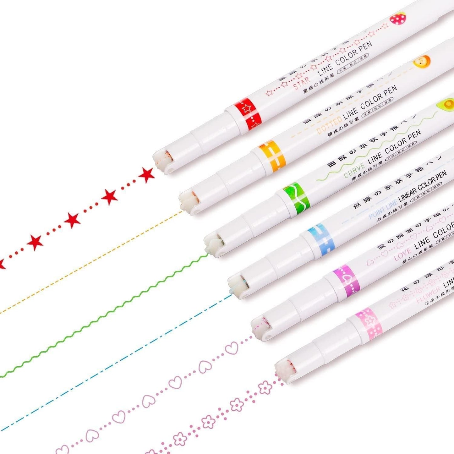 【💖BEST GIFTS FOR KIDS】Dual Tip Pens with 6 Different Curve Shapes Fine Tips
