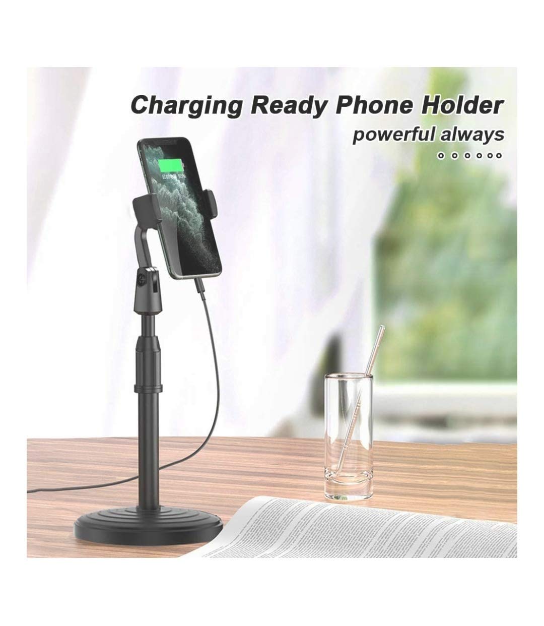 Mobile Phone Stand | Cell Phone Holder Comes with Solid Body/Adjustable Height & 360 Degree Rotate Angle