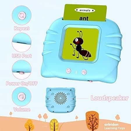 Talking English Words Flash Cards Reading Early Talking Flashcards Toy for Kids - 112 pcs Card. (Multi Color-1 to 6 Year)