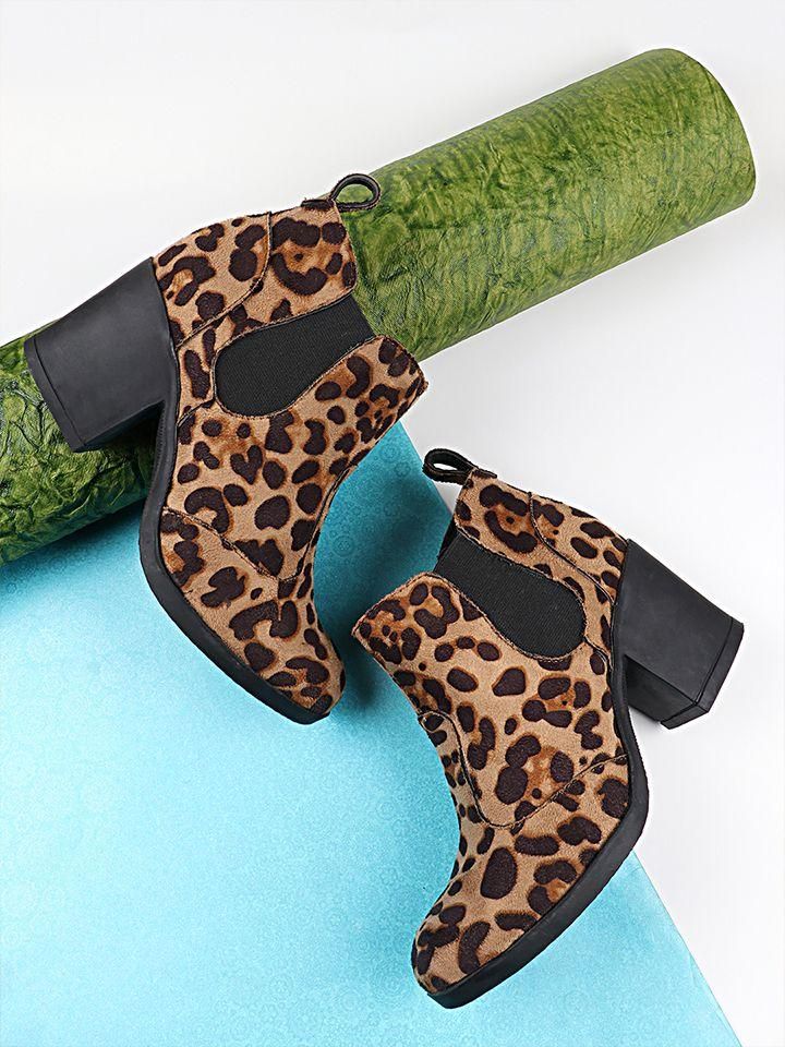 Animal Print Ankle Boots