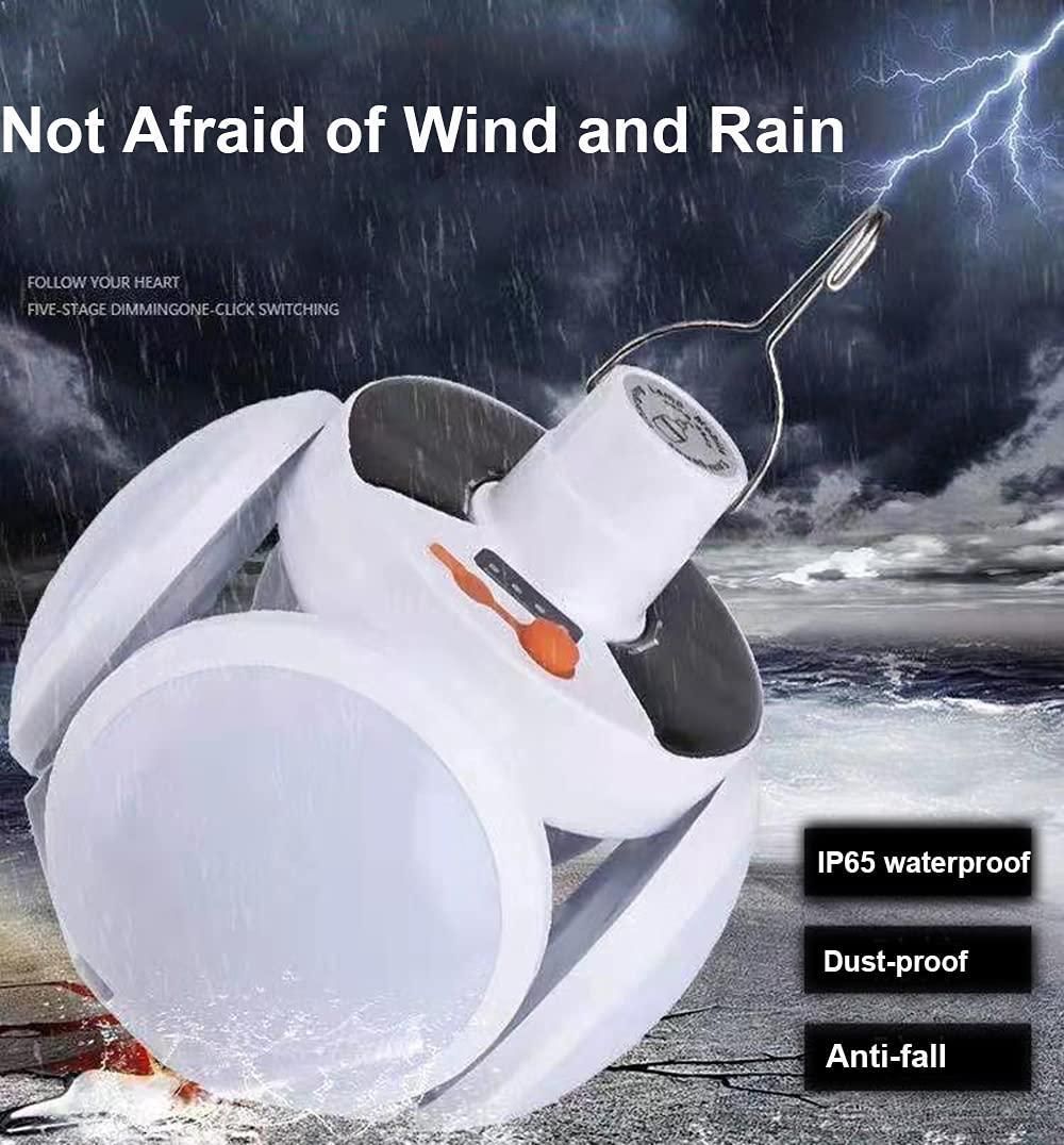 2 In 1 Foldable Solar Lamp - 2 Built-in Charging Modes (Solar Or Dc Via USB)