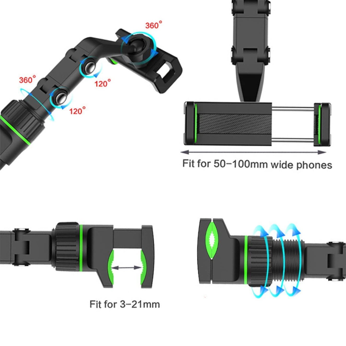 Multifunctional Rearview Mirror Phone Holder