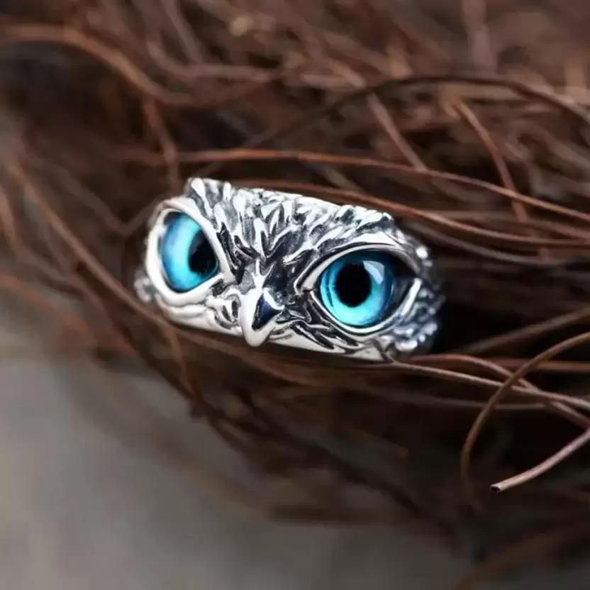 925 Pure Silver Owl Ring
