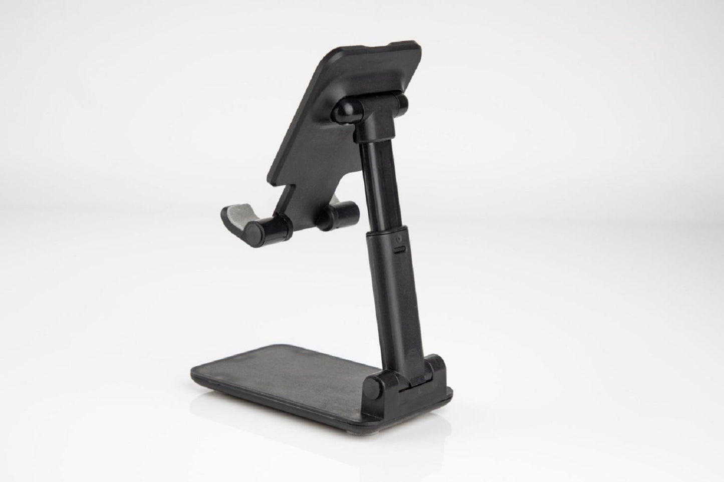 Adjustable Tabletop Cell Phone Stand, Foldable Portable Phone Stand Phone Holder for Desk, Desktop Tablet Stand Compatible with Mobile Phone/iPad/Tablet (Black)