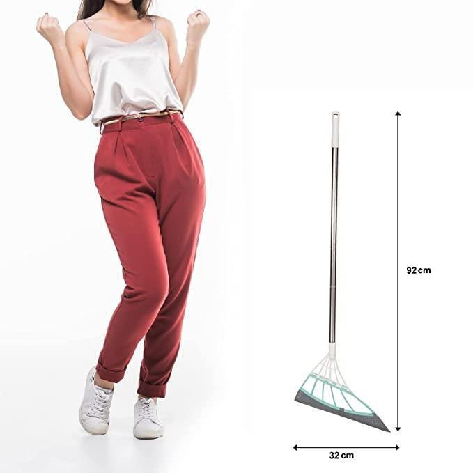 2-in-1 Universal Wiper-Multifunction Magic Broom, 2-in-1 Universal Wiping Sweeper Durable Eco-Friendly TPR Broom with Scraper, Bathroom Wiper Wet and Dry Broom