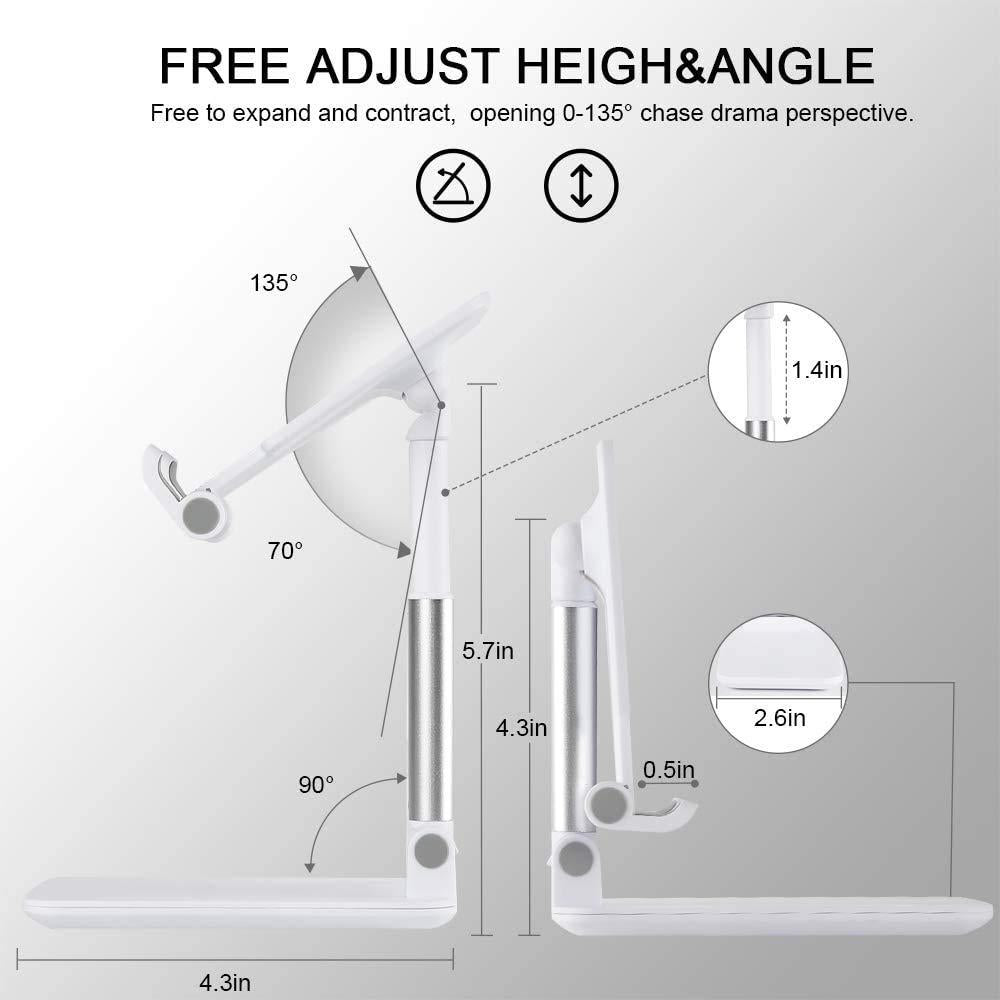 Multi Angle Adjustable and Foldable Mobile Phone Stand/Holder, Anti Slip and Scratch Resistant Stand