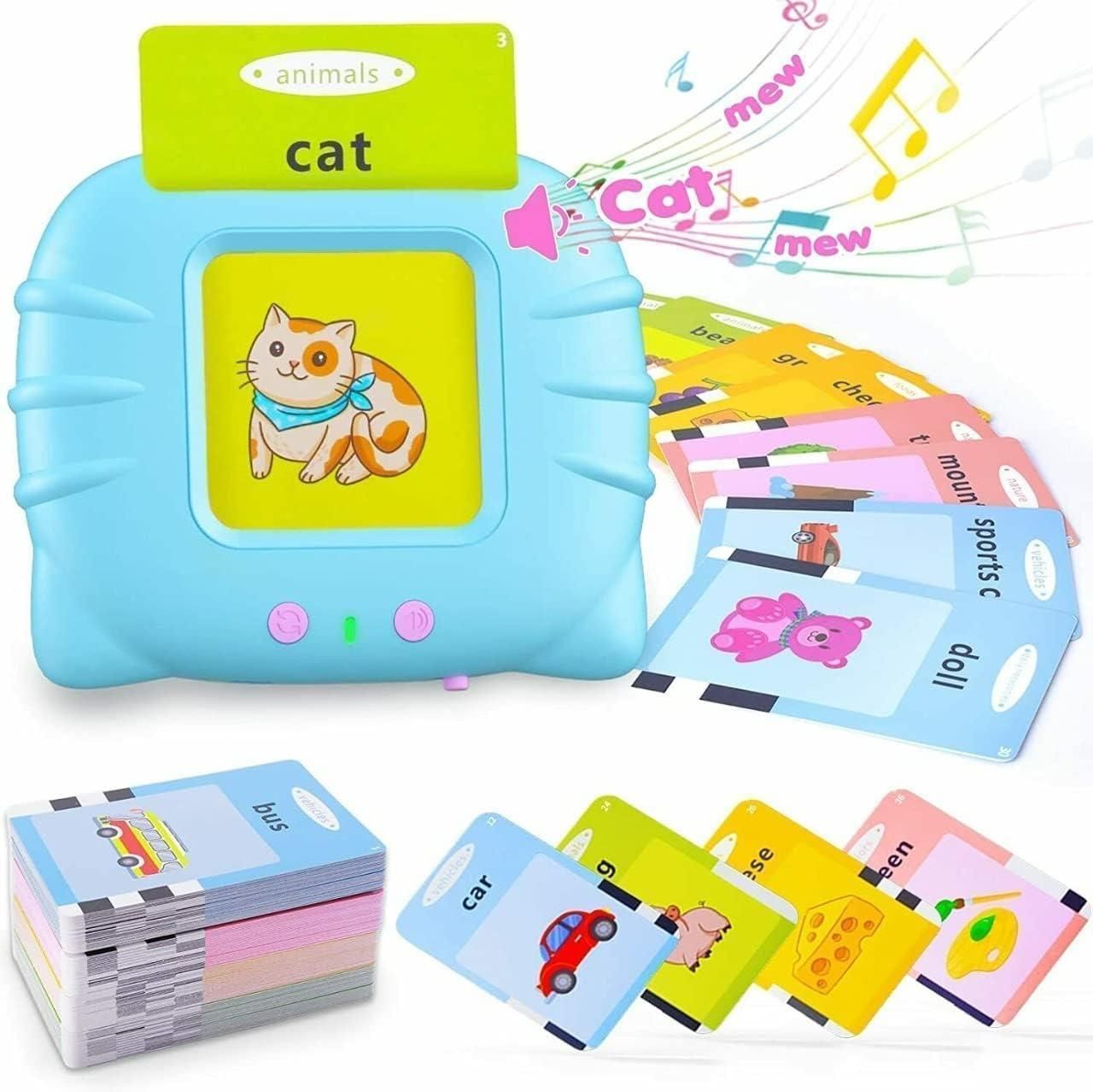 Talking English Words Flash Cards Reading Early Talking Flashcards Toy for Kids - 112 pcs Card. (Multi Color-1 to 6 Year)