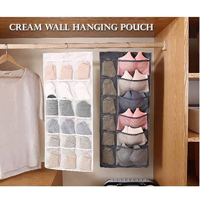 Transparent Multifunctional Double Sided Space Saver Wardrobe Closet Organizer For Socks Bra Panties